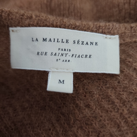 Sezane Gaspard Button Up Cardigan In Camel - Picture 5 of 10